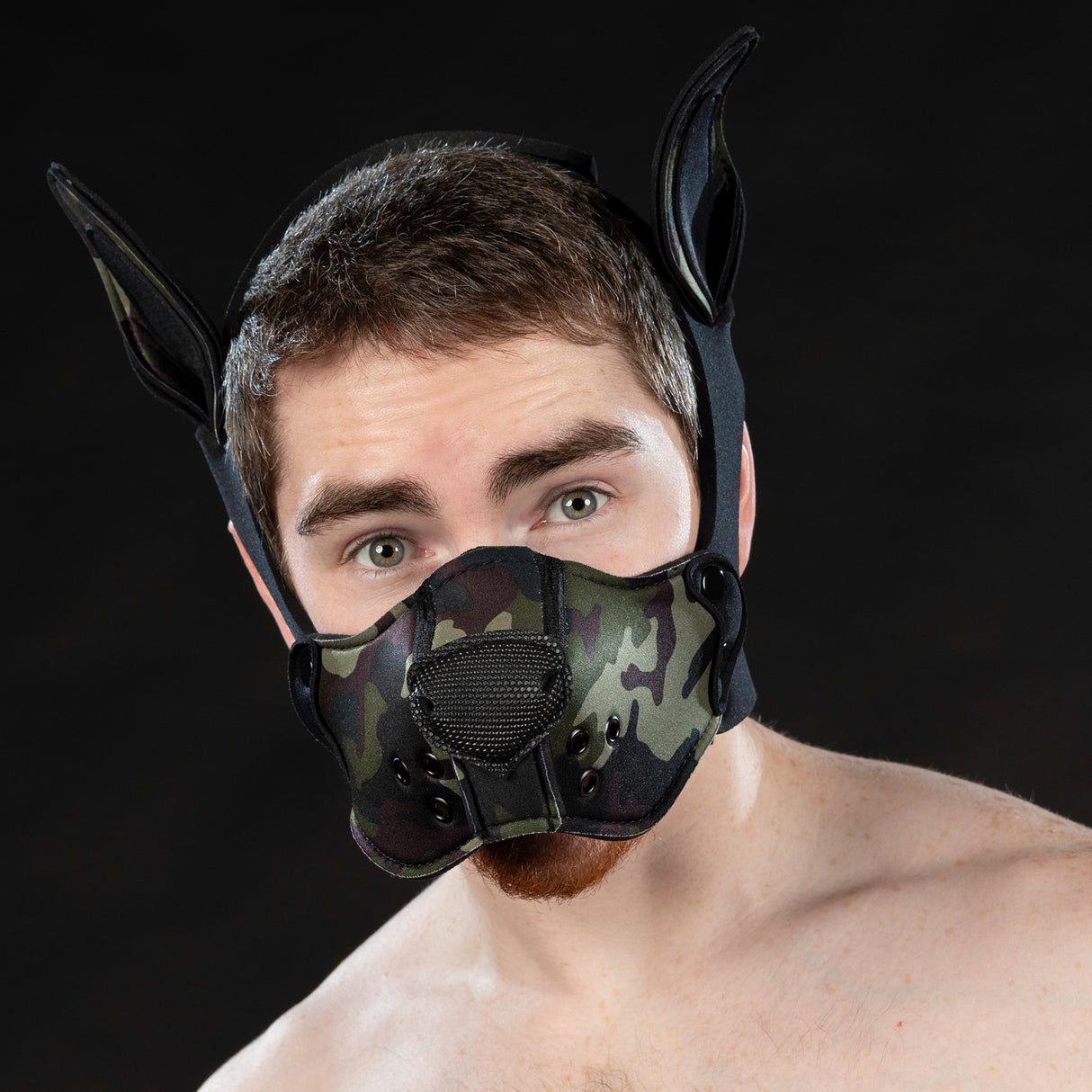 Mr S Leather Neoprene K9 Ears Camo