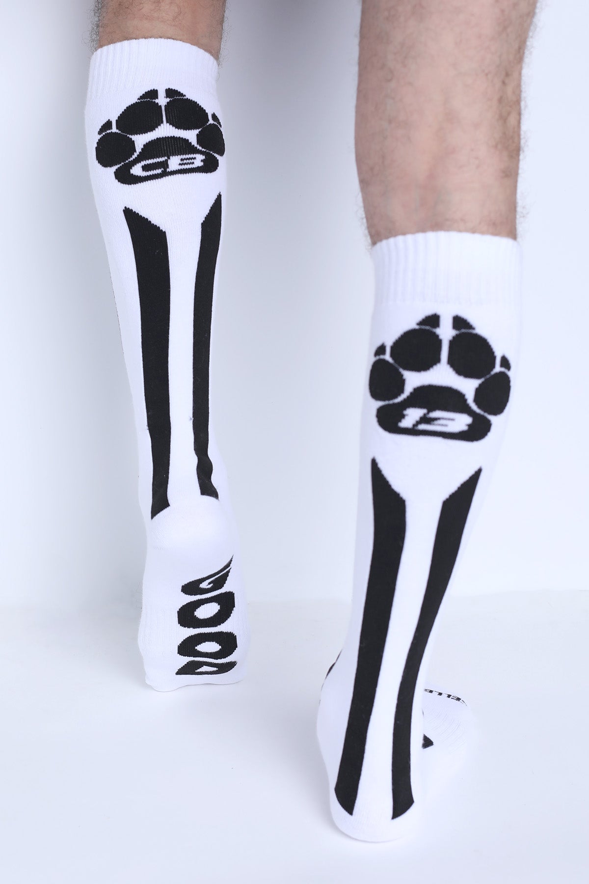 Cellblock 13 Muzzle Up Knee High Socks White