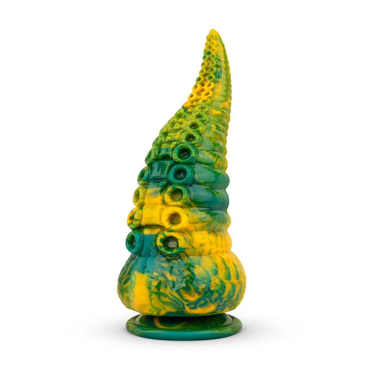 Mythical Mates Tentacle Delight Octopus Dildo 8.7 Inch Green Yellow