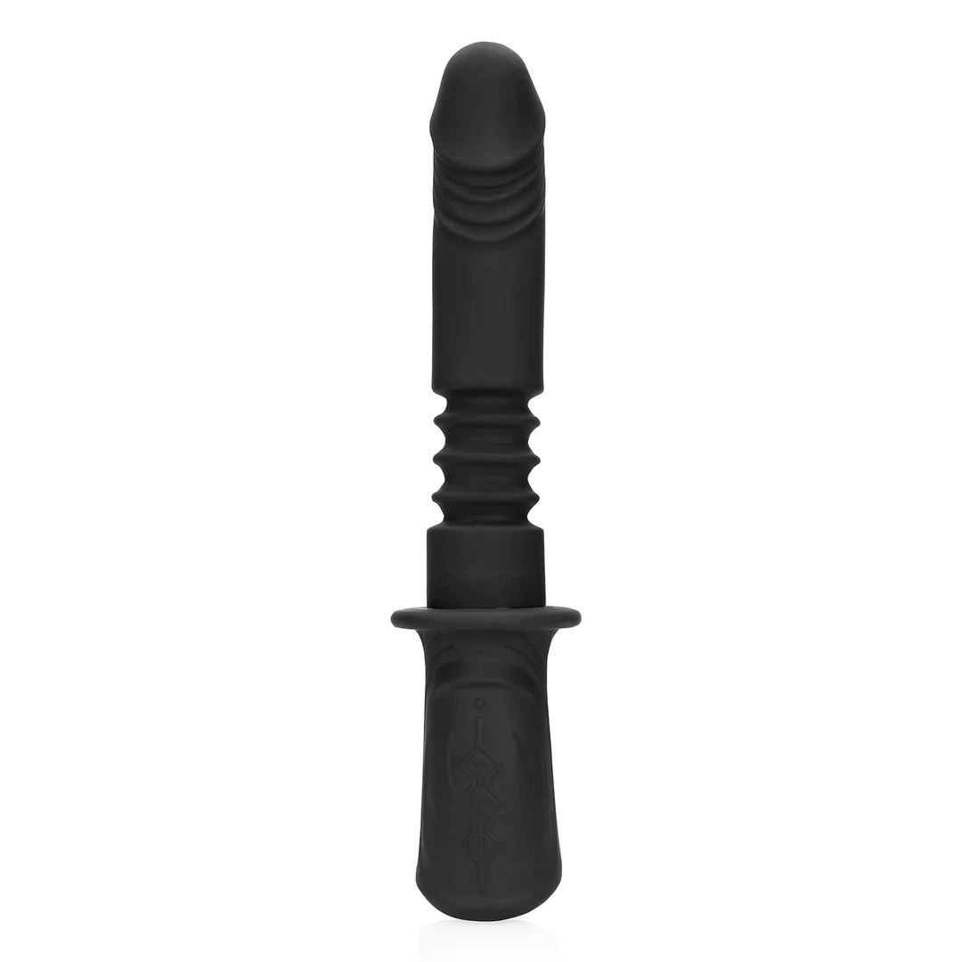 Ouch Handheld Silicone Vibrating Thrusting Dildo 11 Inch