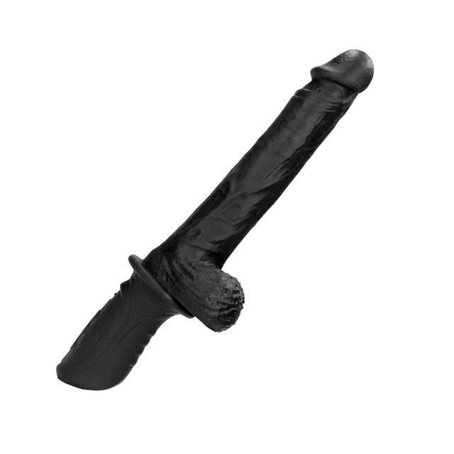 Ouch Handheld Liquid Silicone Vibrating Thrusting Dildo 11 Inch