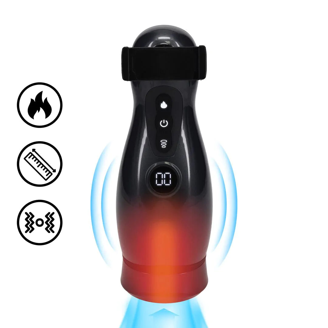 Pumped Virtuo Suction and Vibration Masturbator Pump with Phone Holder