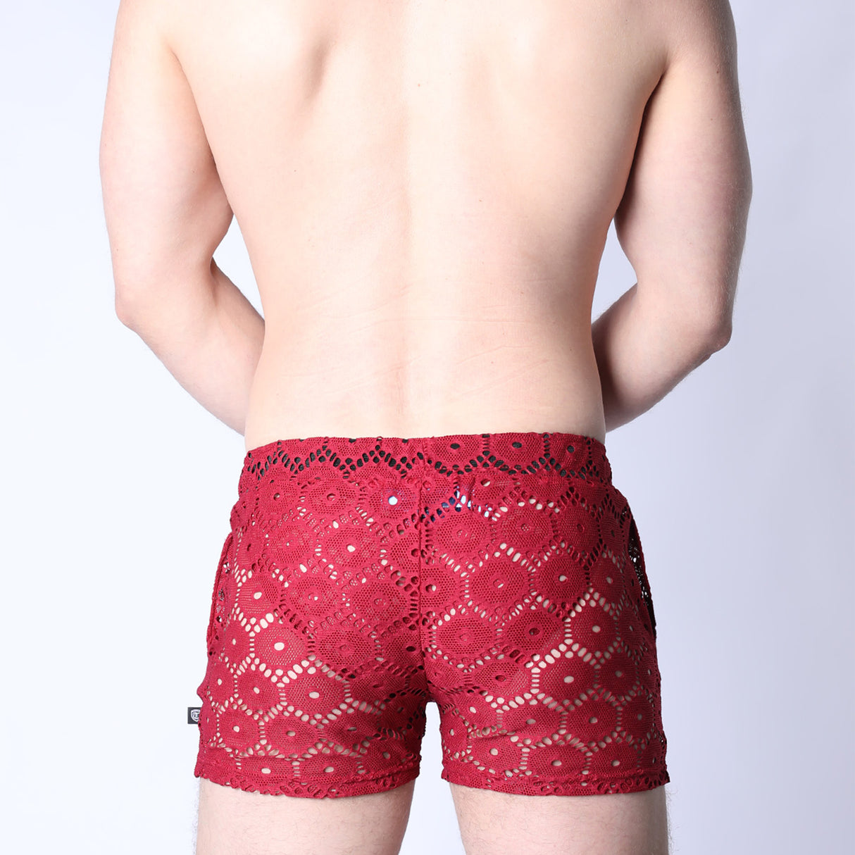Timoteo Palmero Mesh Short Burgandy