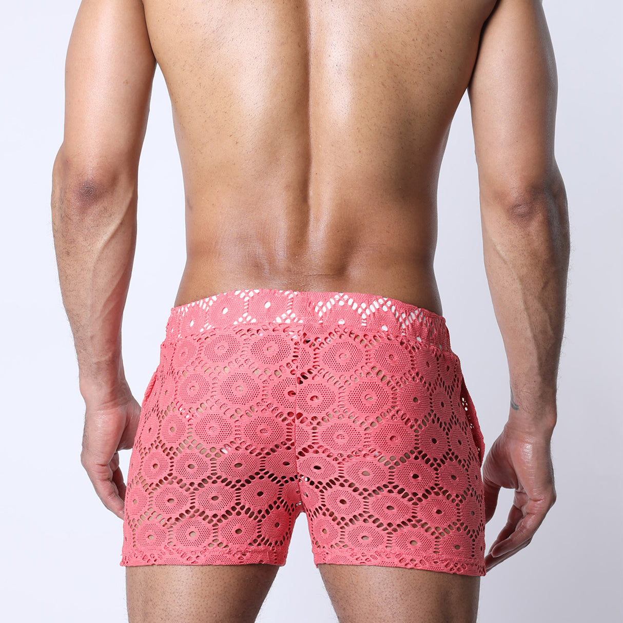 Timoteo Palmero Mesh Short Pink