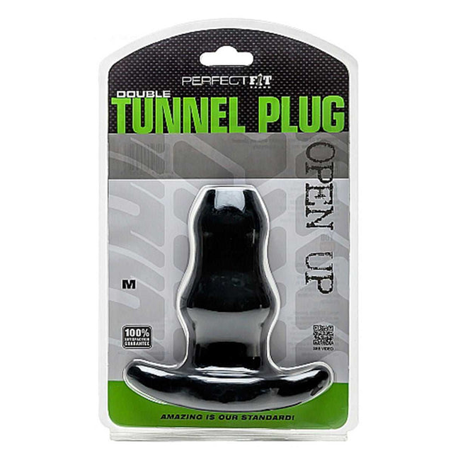 Perfect Fit Double Tunnel Plug Medium Black