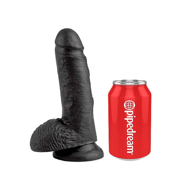Pipedream King Cock 7 Inch Cock with Balls Black