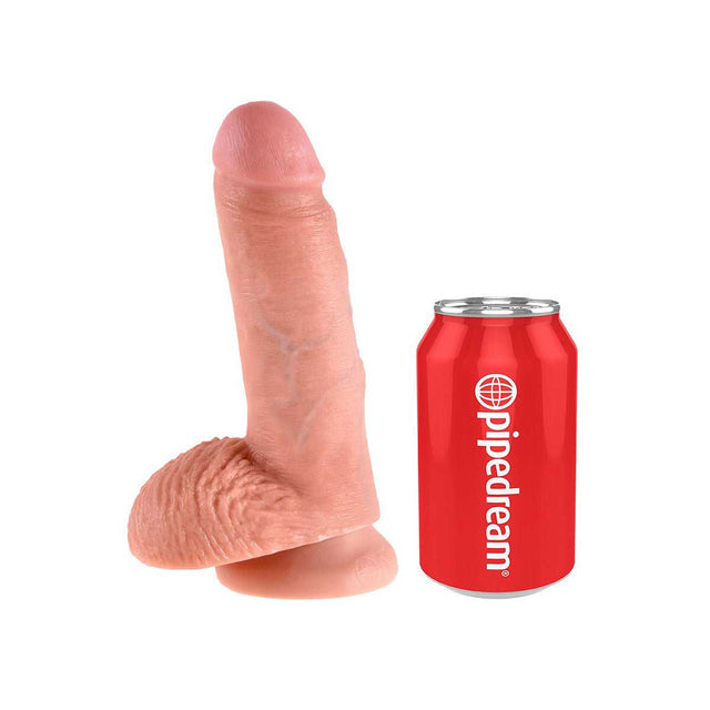 Pipedream King Cock 7 inch Dildo with Balls Flesh