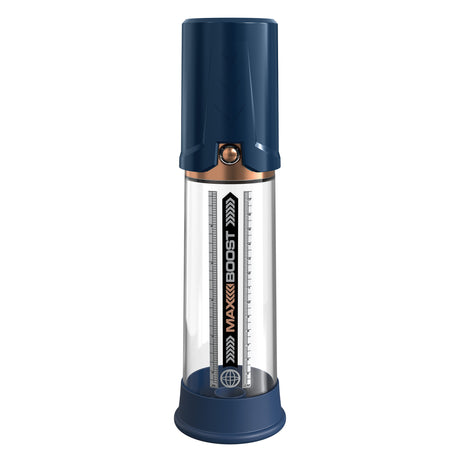 Pipedream Pump Worx Max Boost Penis Pump Blue Clear