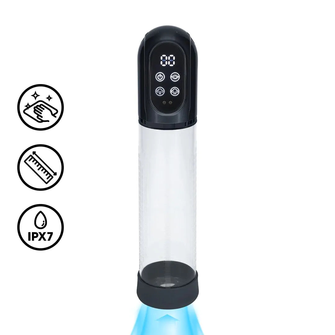 Pumped Engage Automatic Waterproof Penis Pump Masturbator Gun Metal