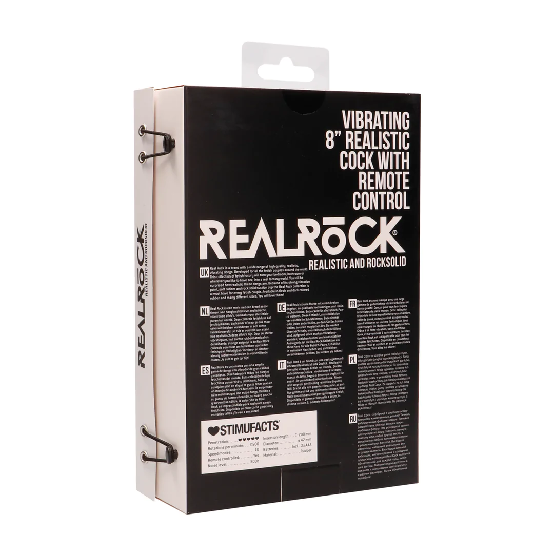 RealRock Realistic 10 Inch Cock with Scrotum Black