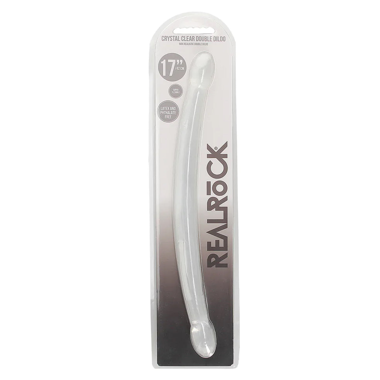 RealRock Crystal Clear Double Dong 17 Inch