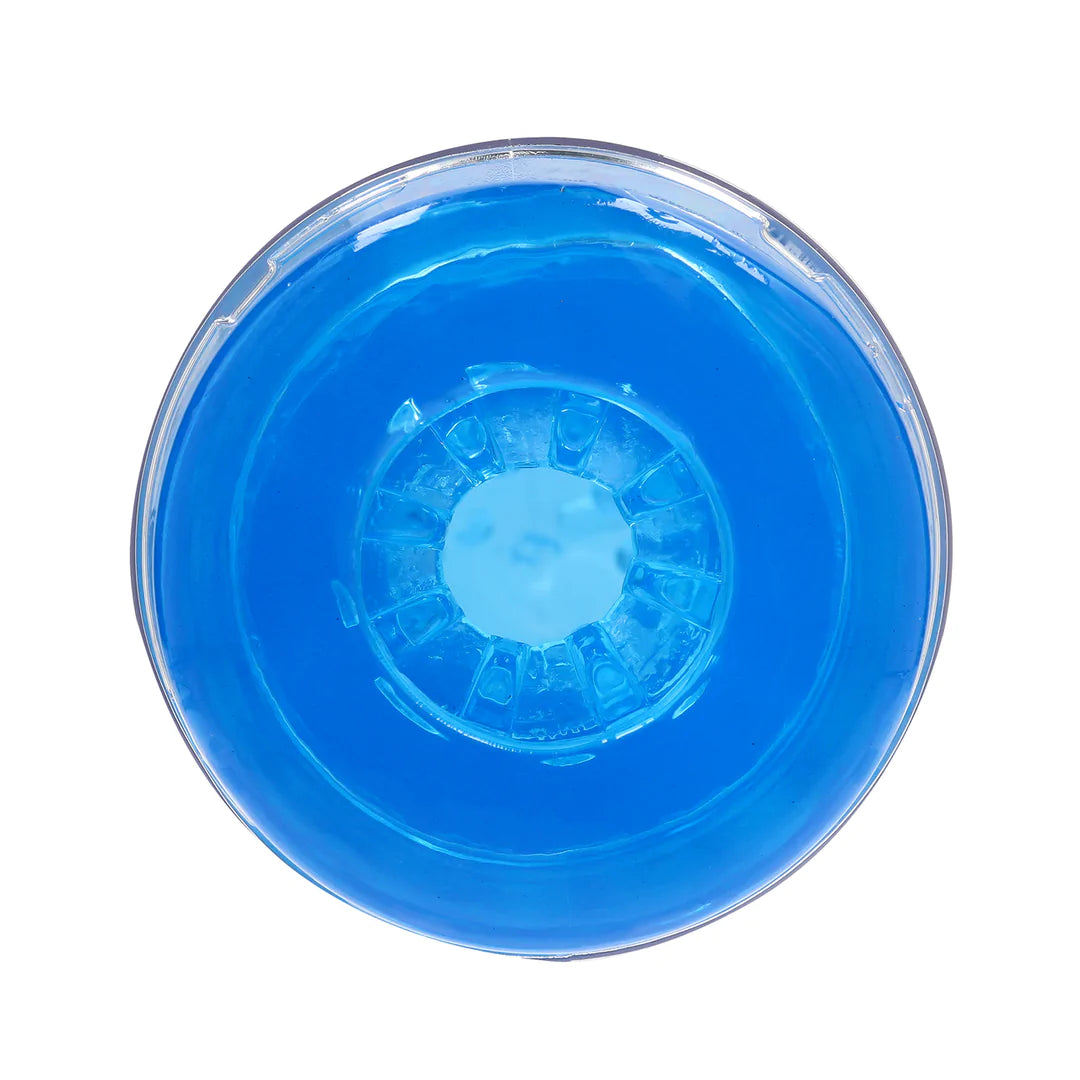 RealRock Crystal Clear Easy Rider Textured Masturbator Blue