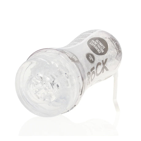 RealRock Crystal Clear Easy Rider Textured Masturbator Clear