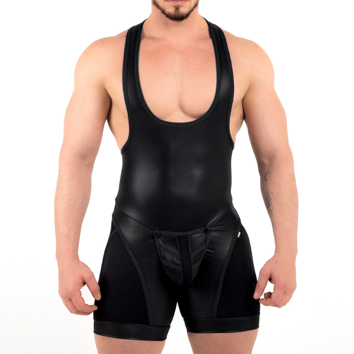 ROK Kinky Open Wrestler Singlet Black