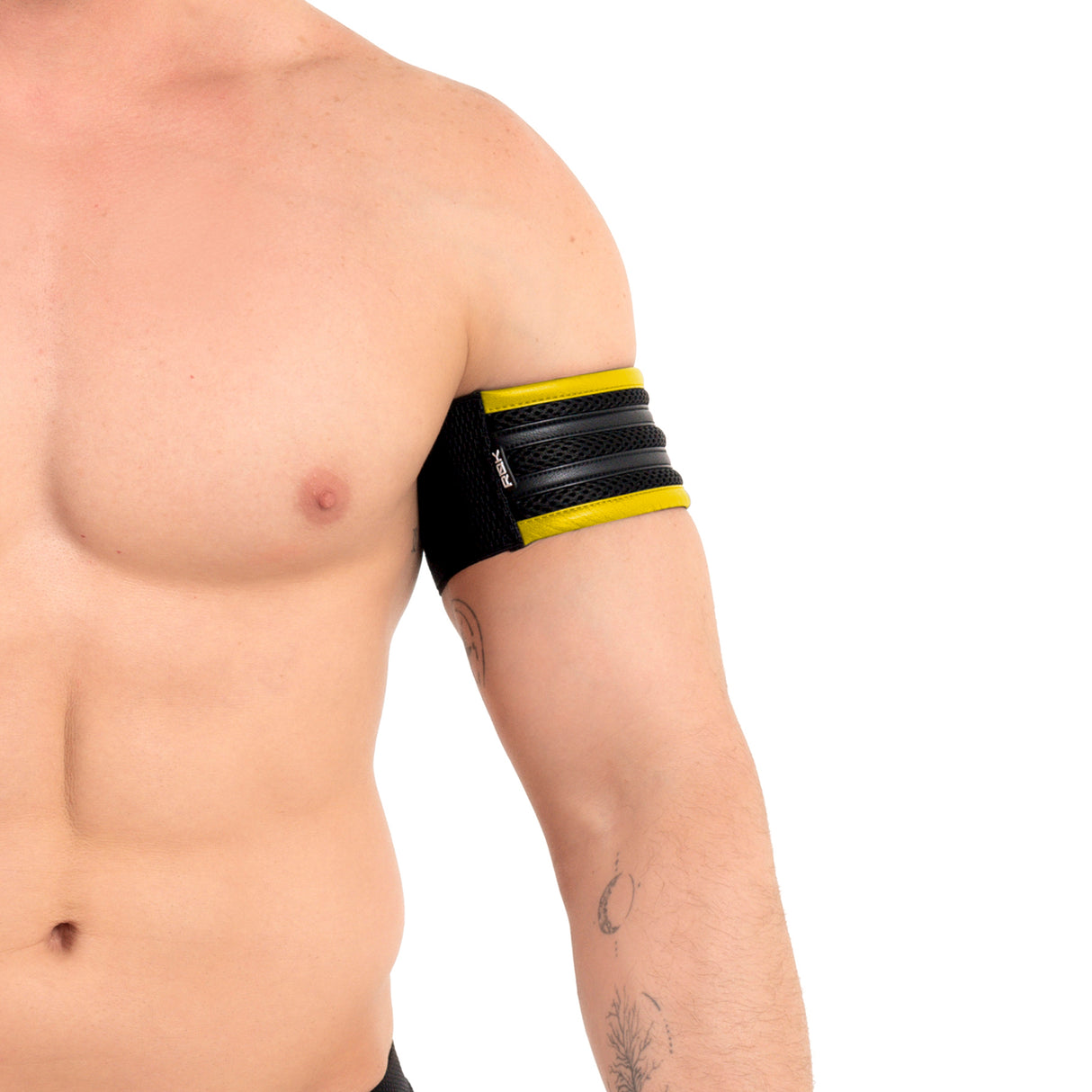 ROK Two Stripes Eco Bicep Band Black Yellow