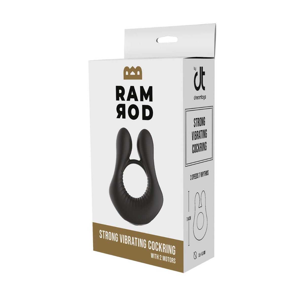 Ram Rod Strong Vibrating Cock Ring Black