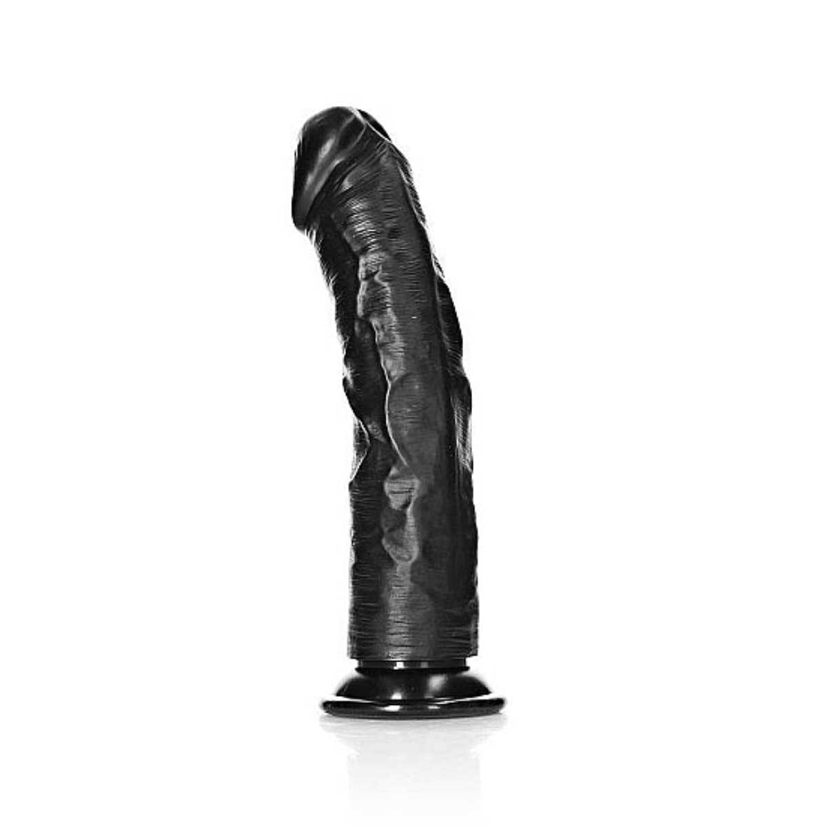 RealRock Curved Realistic Dildo 10 Inch Black