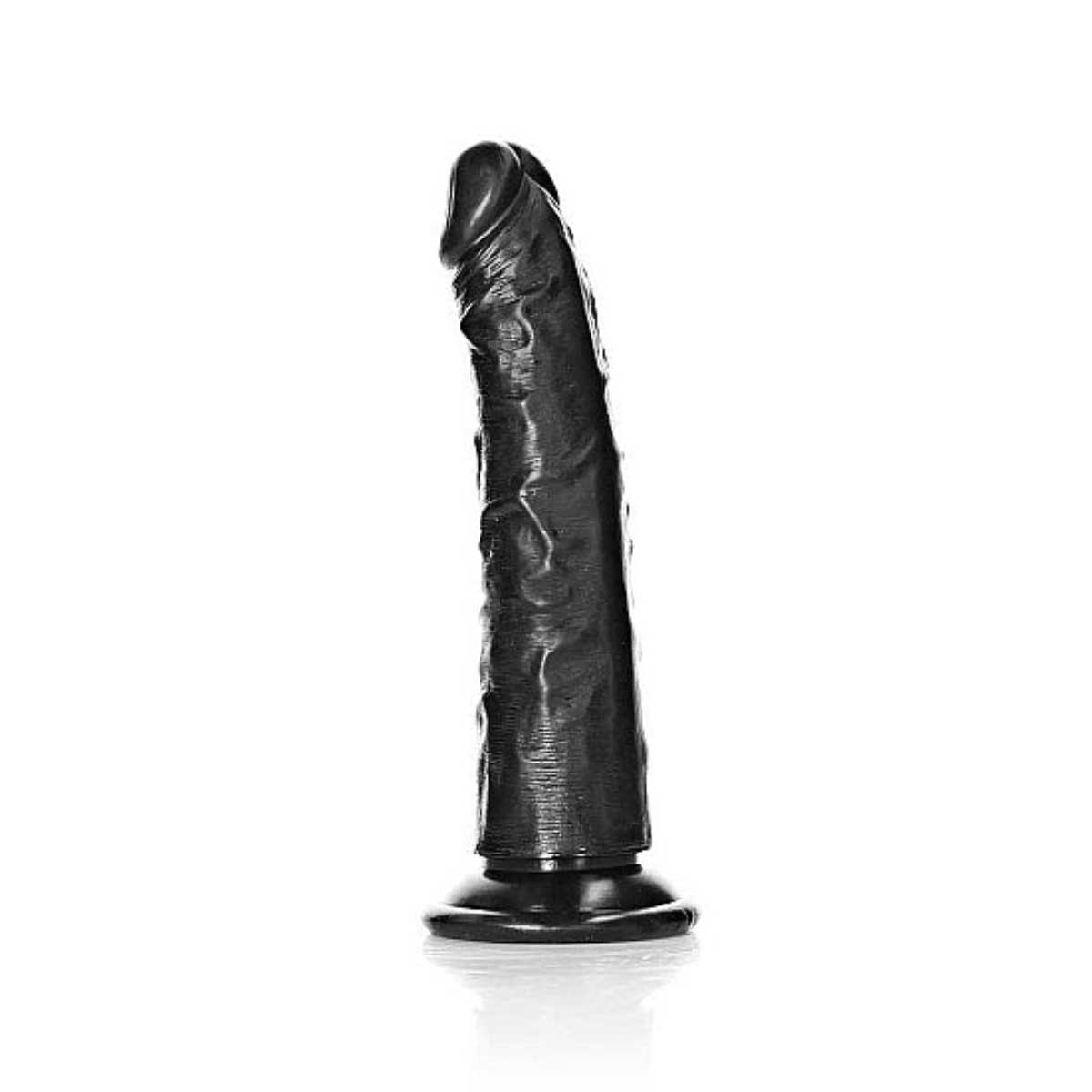 RealRock Slim Realistic Dildo 6 Inch Black