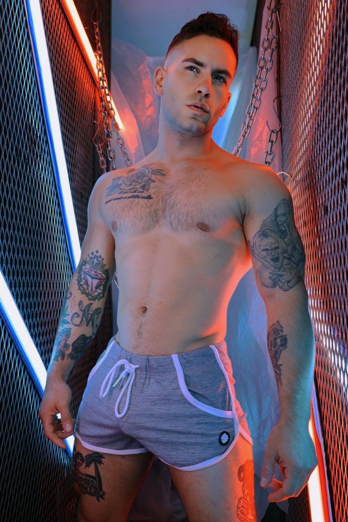 Breedwell Retro Remix Shorts Heather Grey