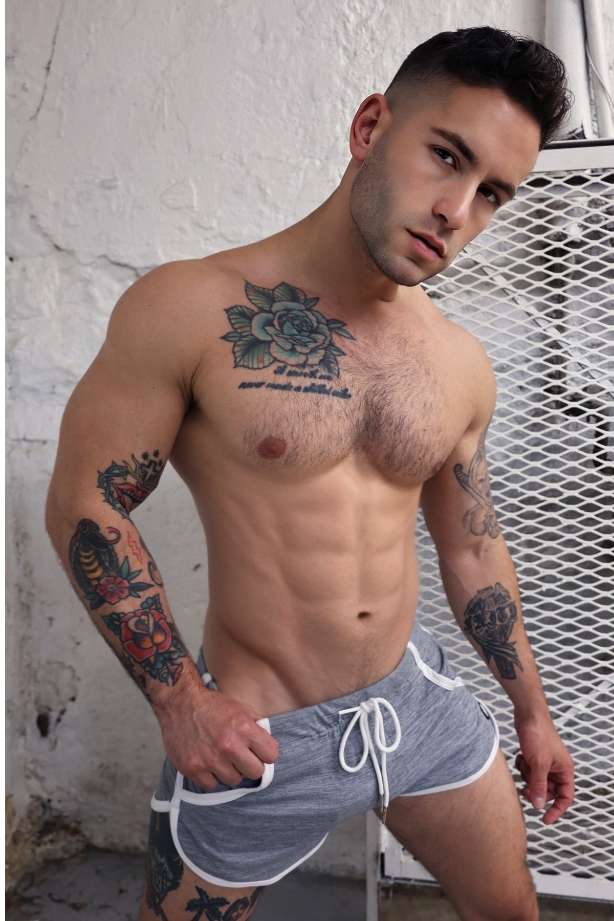 Breedwell Retro Remix Shorts Heather Grey