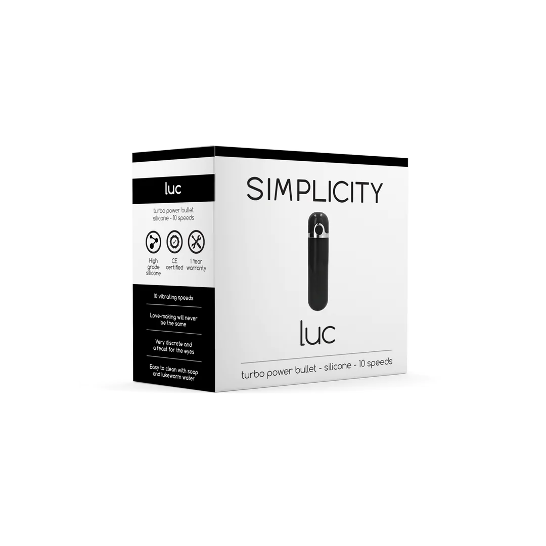 Simplicity Luc Rechargeable Power Bullet Black