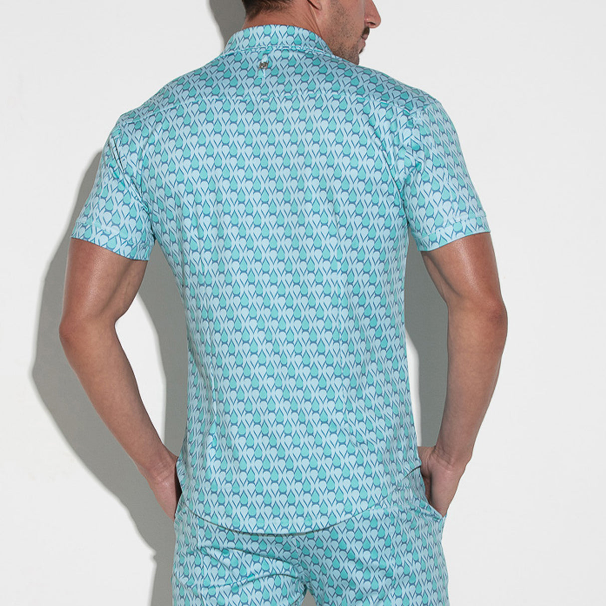 Code 22 Sleek Slim Shirt Aqua