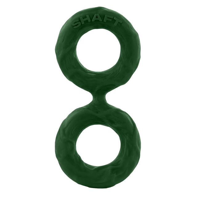 Shaft Double Cock Ring Model D Size 2 Medium Green