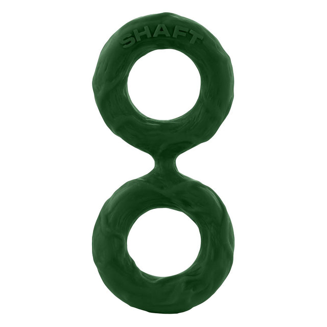 Shaft Double Cock Ring Model D Size 3 Large Green