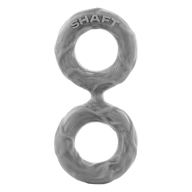 Shaft Double Cock Ring Model D Size 3 Large Grey