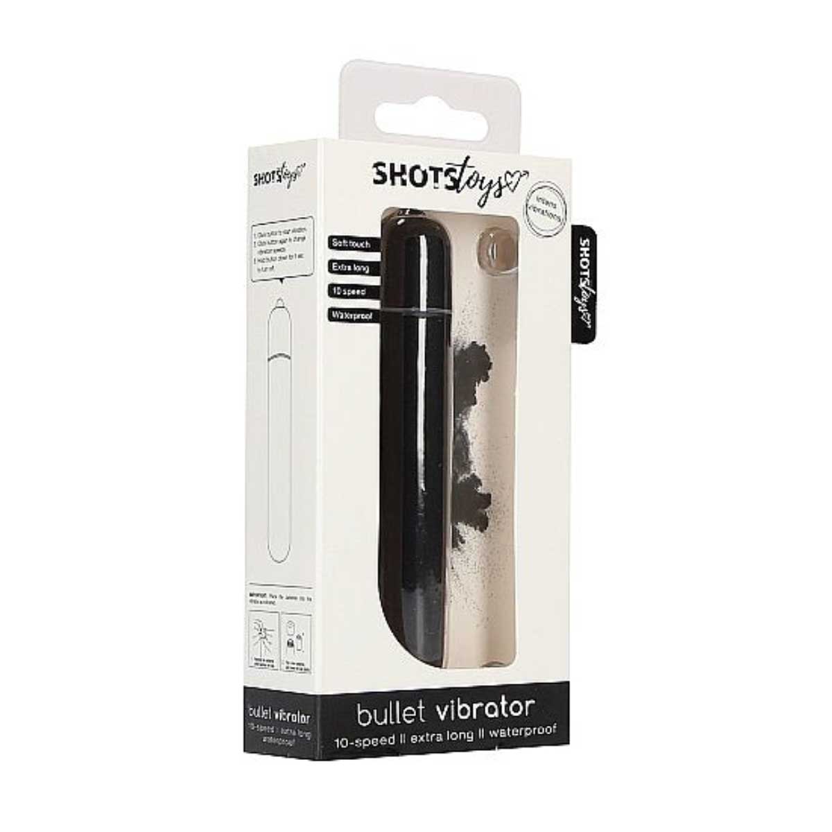 Shots 10 Speed Bullet Vibrator Black