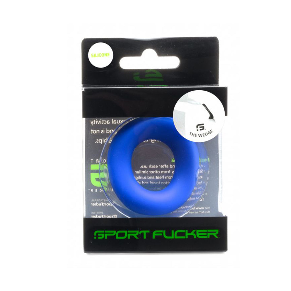 Sport Fucker The Wedge Silicone Cock Ring Blue