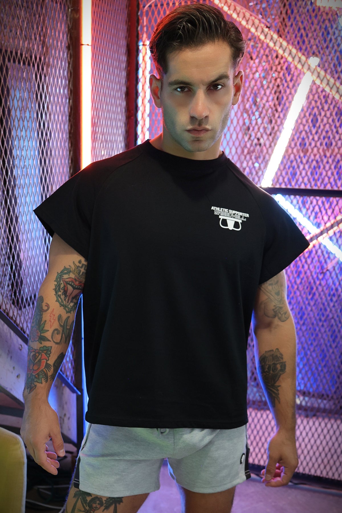 Breedwell Sweat and Sin Raglan T-Shirt Black