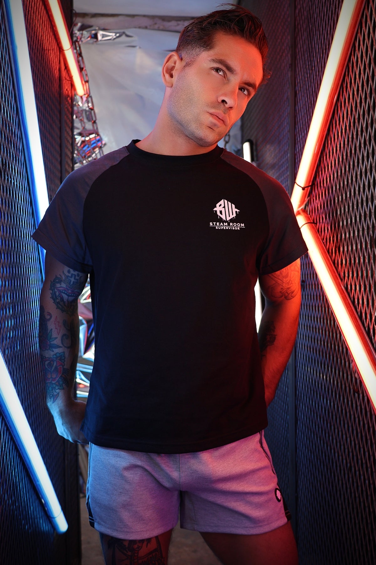 Breedwell Sweat and Sin Raglan T-Shirt Dark Grey