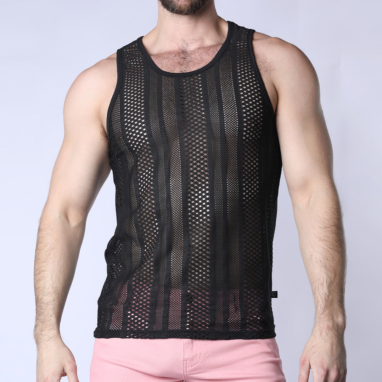 TIMOTEO Sicily Crochet Tank Top Black