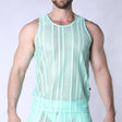 TIMOTEO Sicily Crochet Tank Top Turquoise