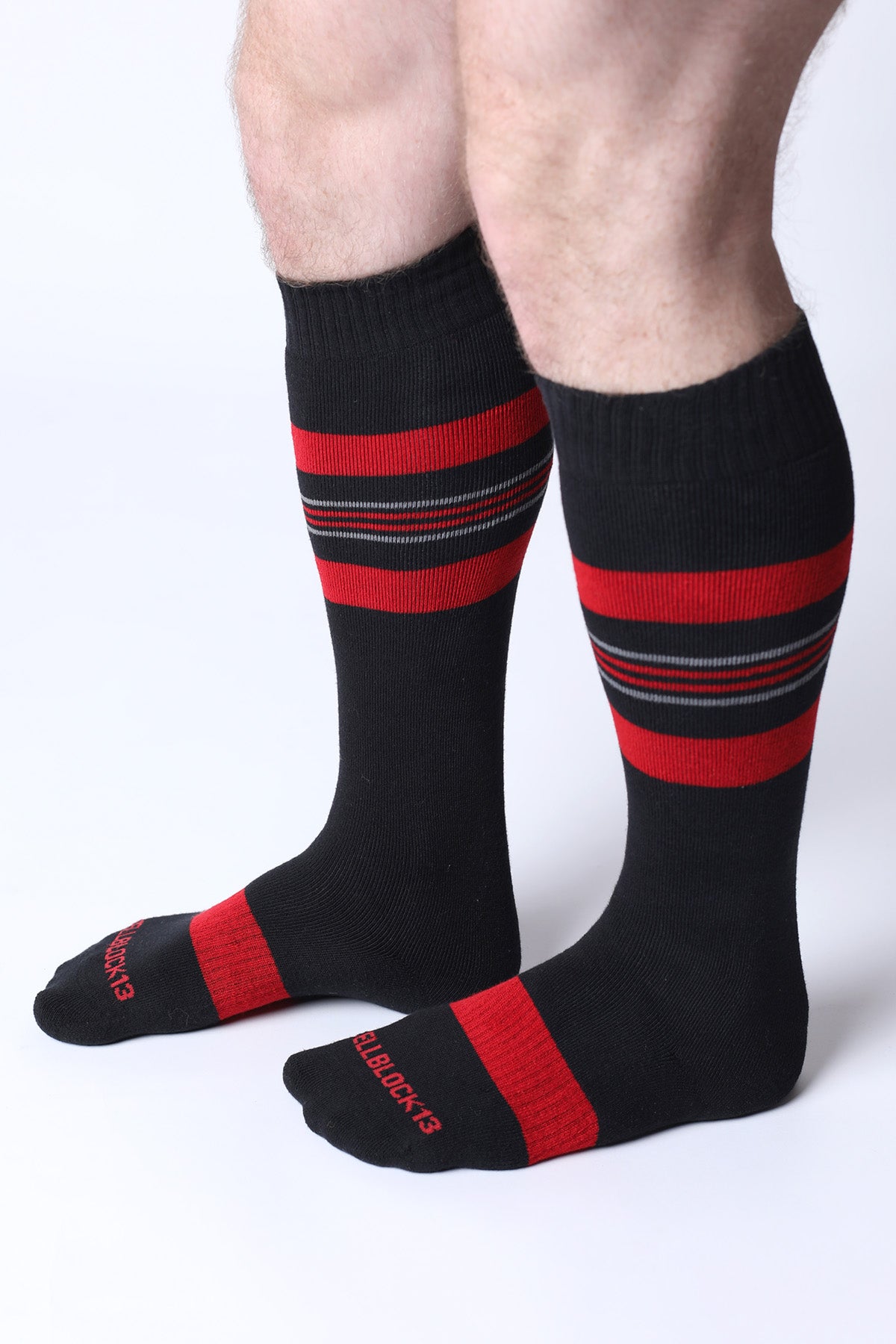 Cellblock 13 Tight End Shadow Socks Black Red