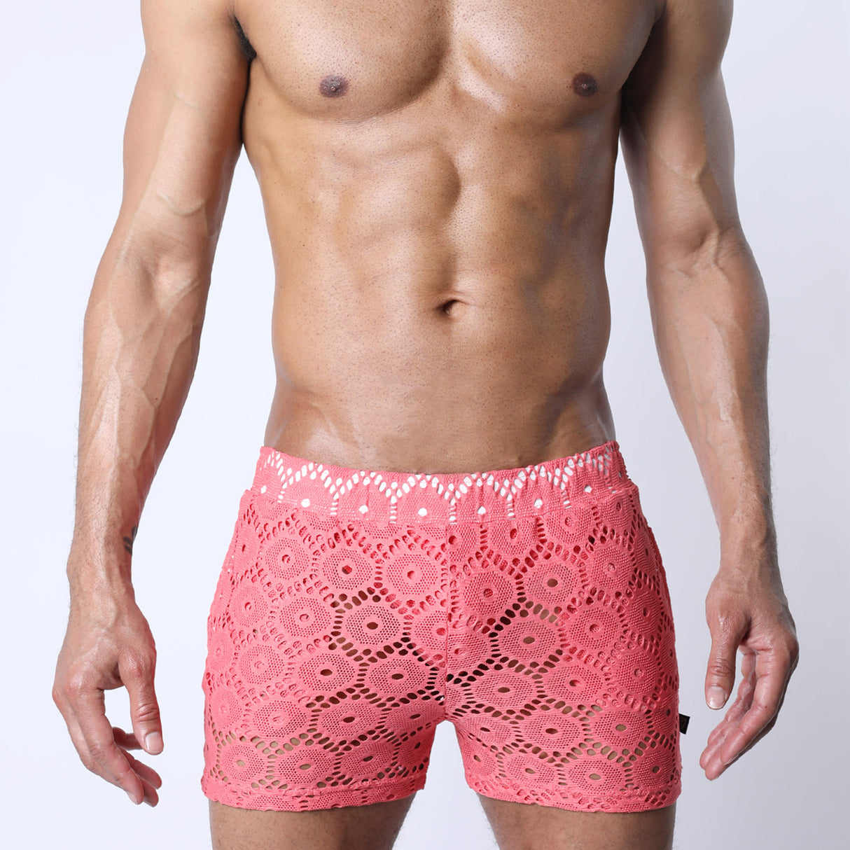 Timoteo Palmero Mesh Short Pink