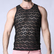 Timoteo Palmero Mesh Tank Top Black