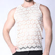 Timoteo Palmero Mesh Tank Top White