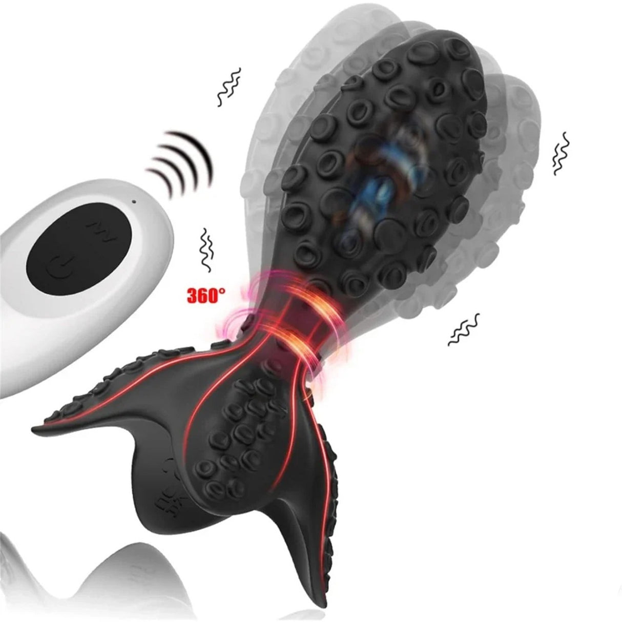 Command Octalus Suction Cup Vibrating Butt Plug