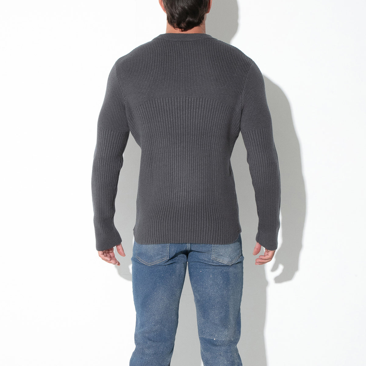 Code 22 Ribbed Sweater Charcoal