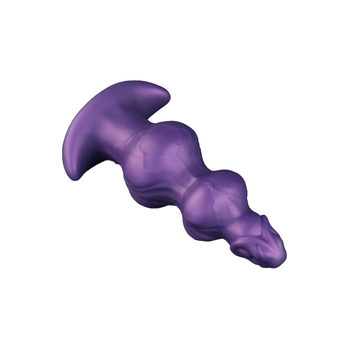 Purpleicious Liquid Silicone Knotted Butt Plug 5.9 Inch Small Purple