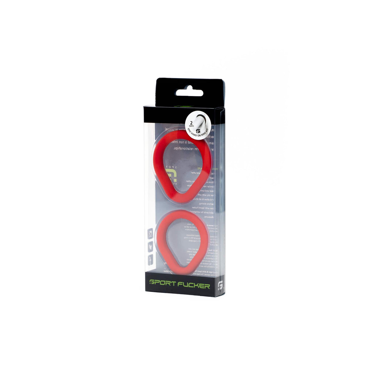 Sport Fucker Epic Hard On Cock Ring Kit 2 Pack Red