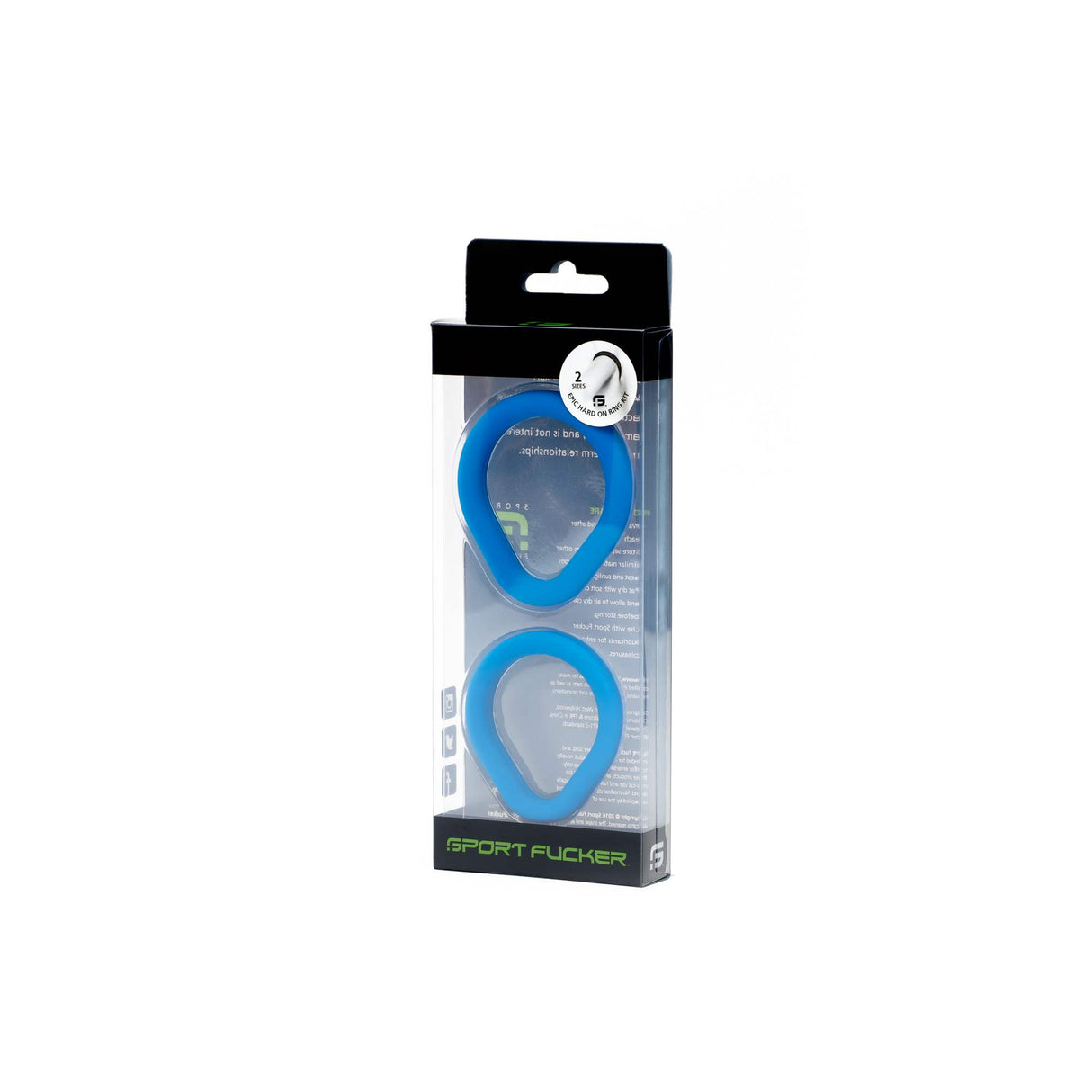Sport Fucker Epic Hard On Cock Ring Kit 2 Pack Blue
