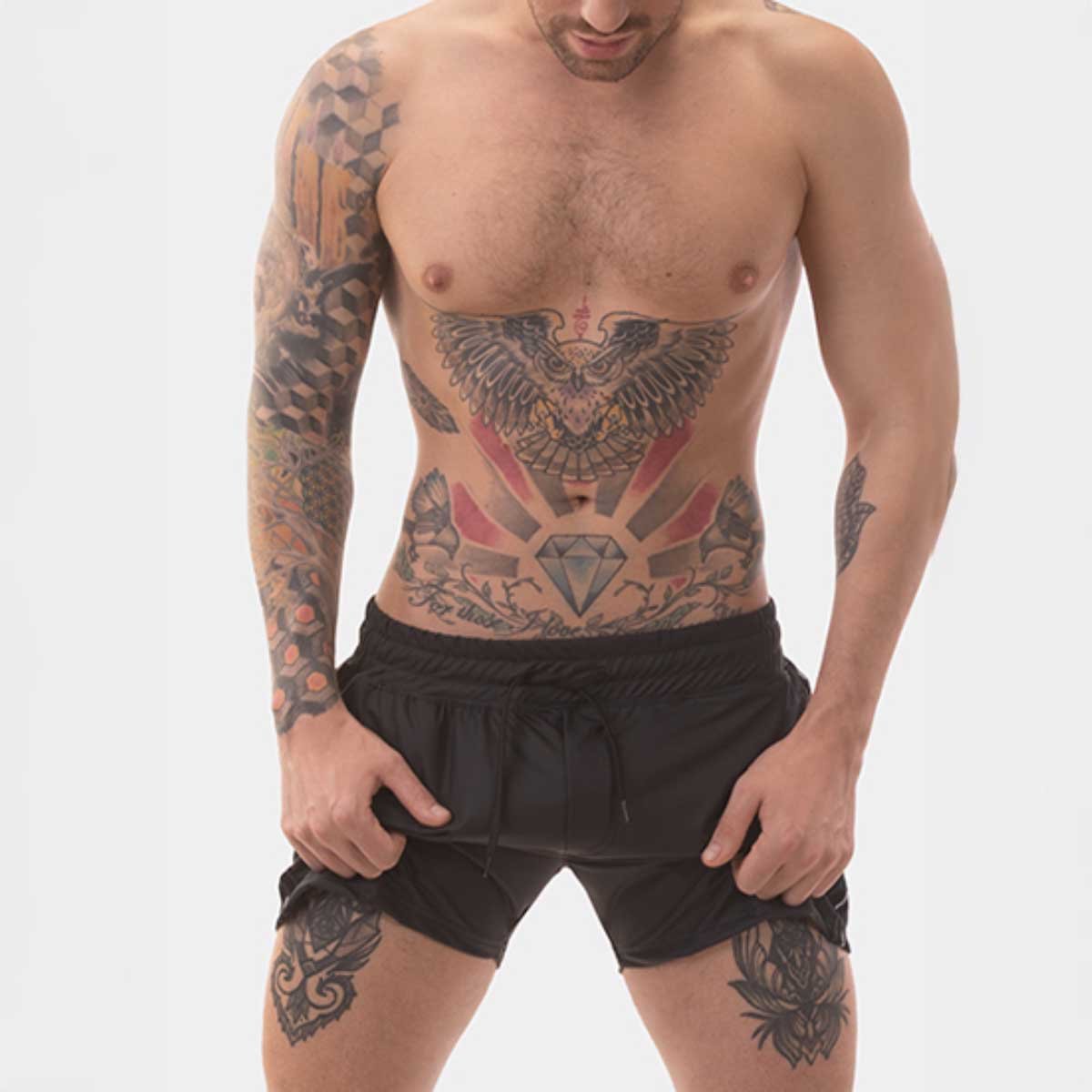 Barcode Berlin Fetish Short Zulu Black Red