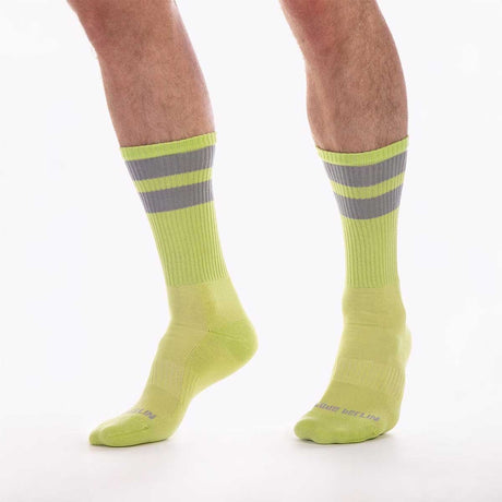Barcode Berlin Gym Socks Neongreen Grey