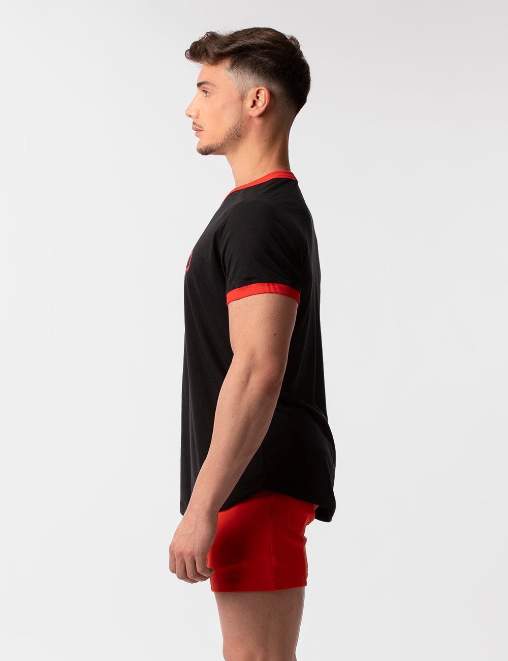 Barcode Berlin T Shirt Raglan Kenji Black - FETCH