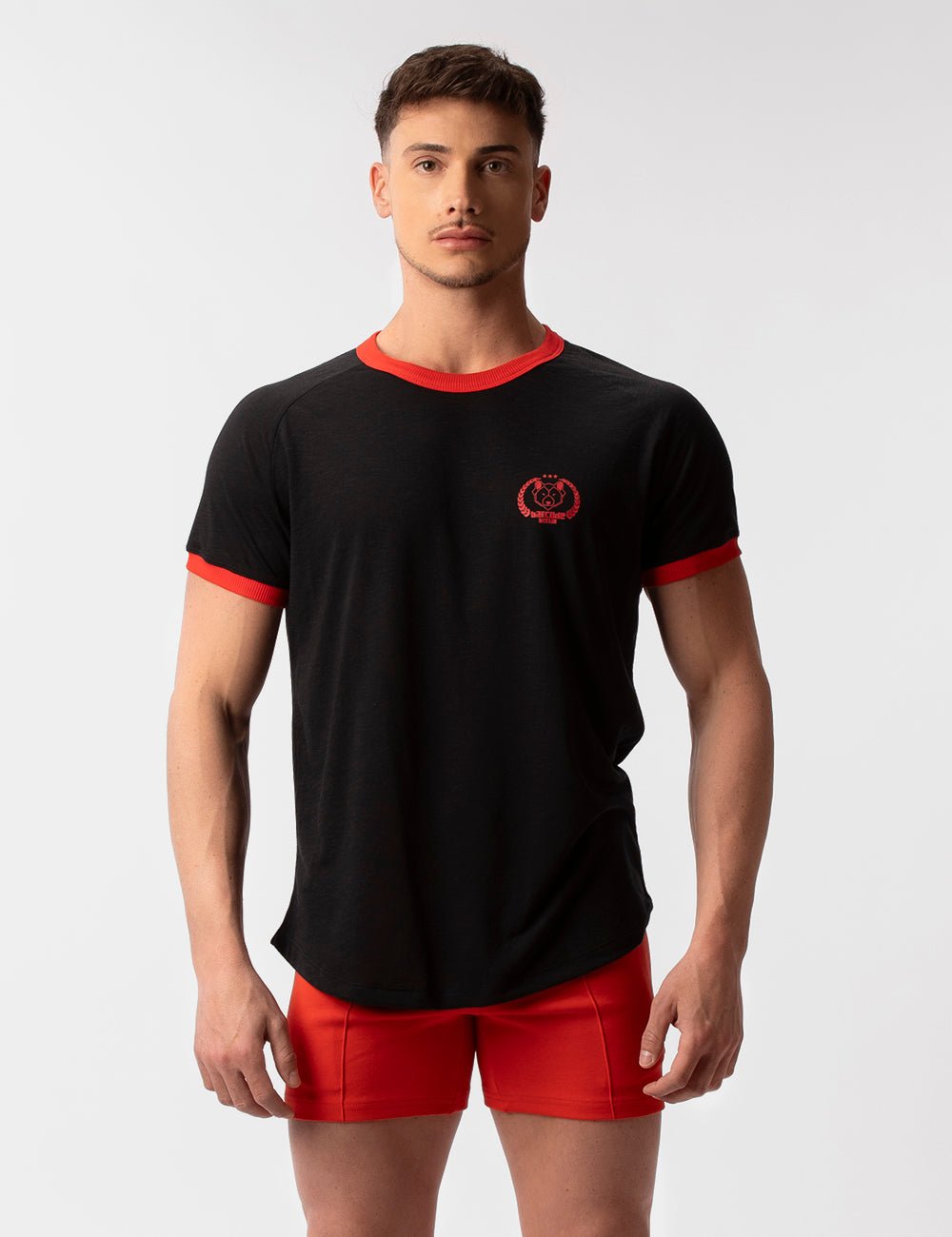 Barcode Berlin T Shirt Raglan Kenji Black - FETCH