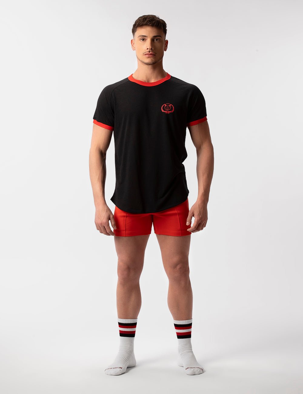 Barcode Berlin T Shirt Raglan Kenji Black - FETCH