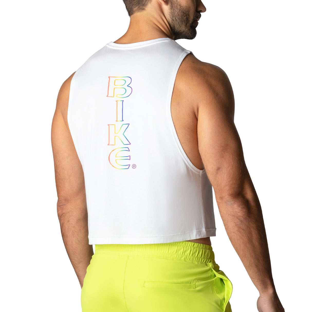 BIKE Crop Pride Tank White